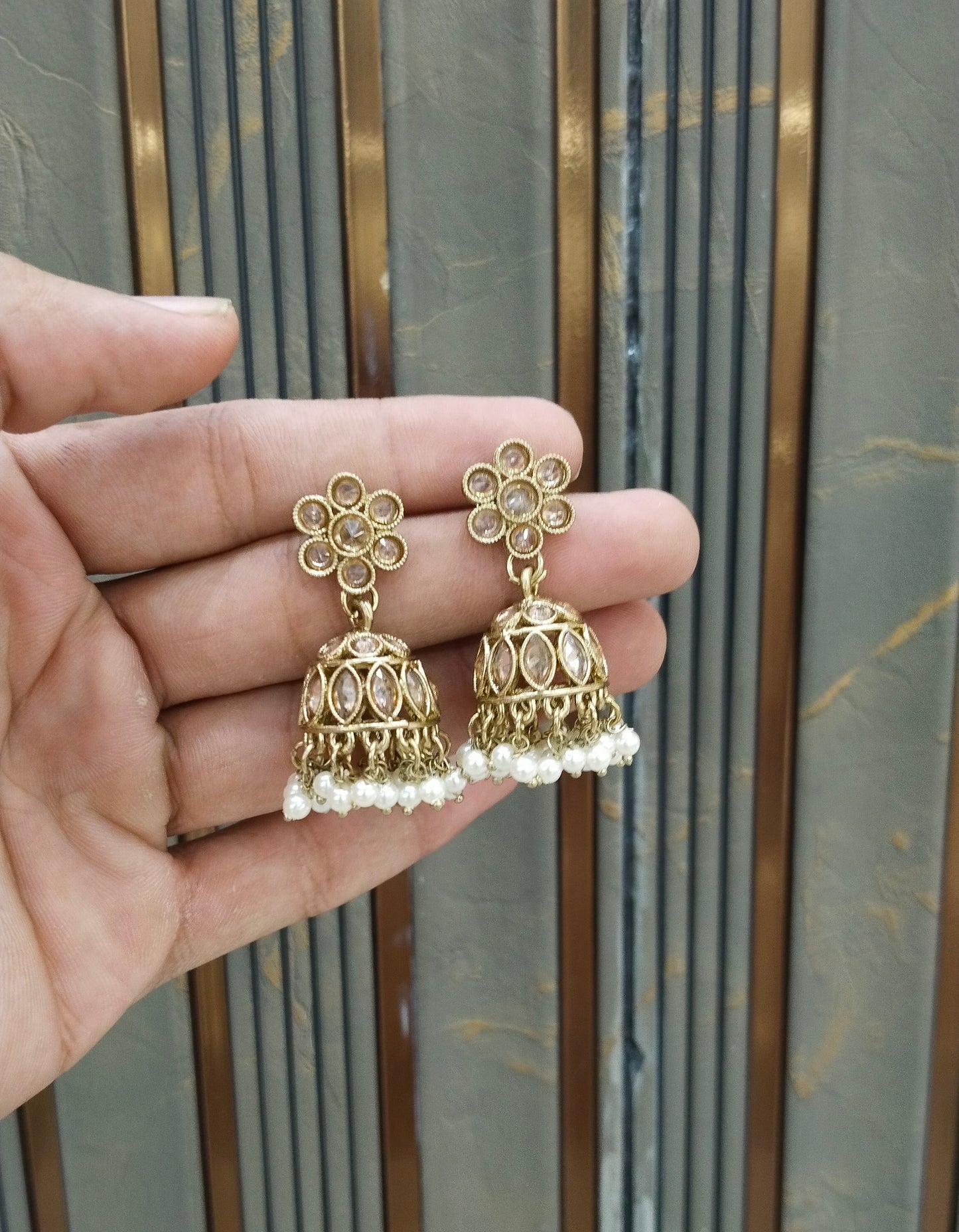 Antique Jhumki Bollywood Sukh Earrings