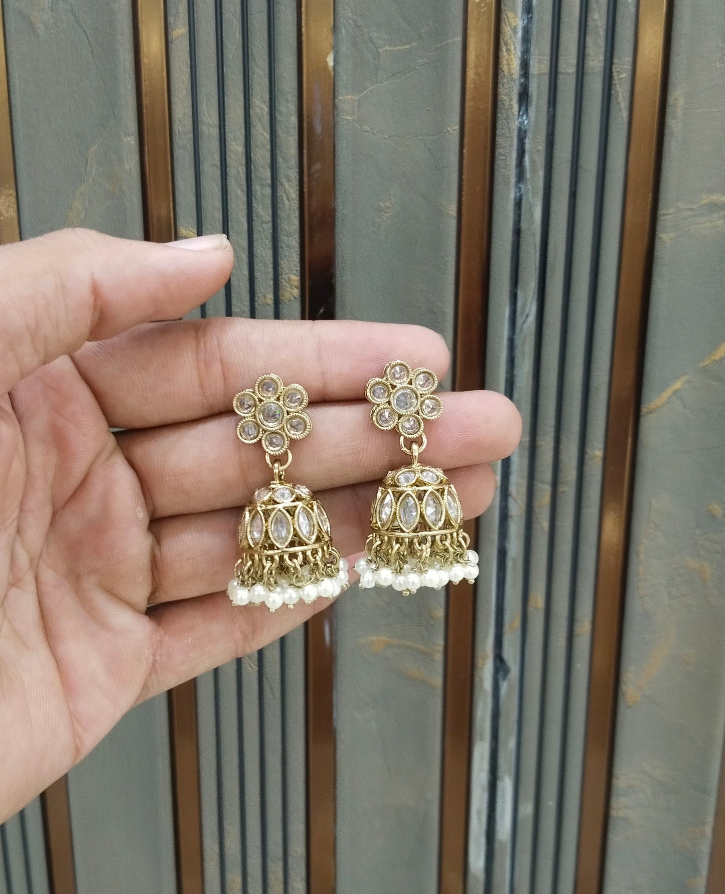Antique Jhumki Bollywood Sukh Earrings