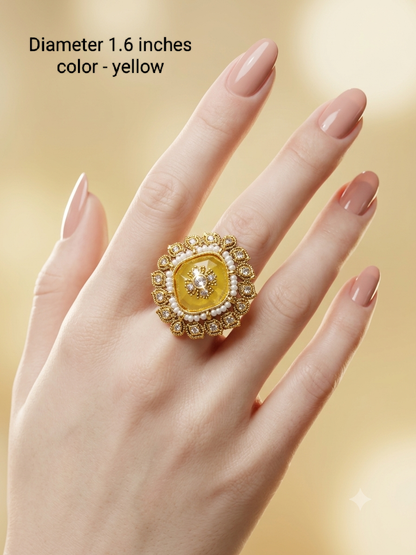 Kundan Adjustable Finger Rings