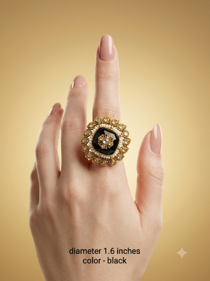 Kundan Adjustable Finger Rings