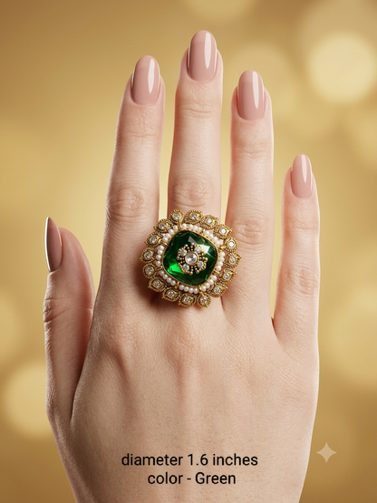 Kundan Adjustable Finger Rings