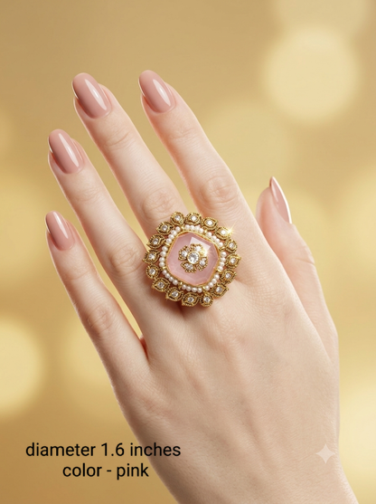 Kundan Adjustable Finger Rings