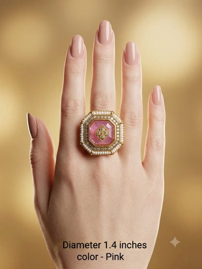 Kundan Adjustable Finger Rings