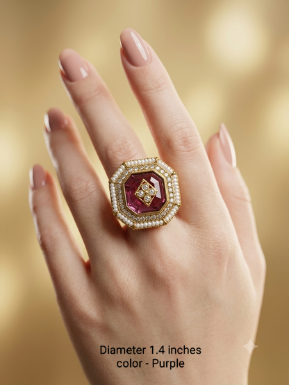 Kundan Adjustable Finger Rings