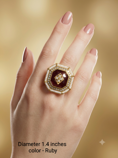 Kundan Adjustable Finger Rings