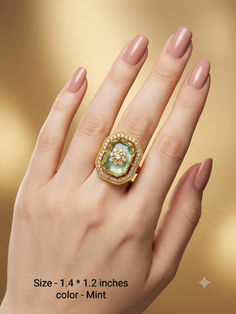 Kundan Adjustable Finger Rings