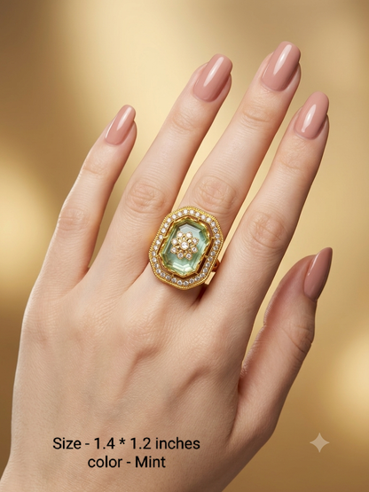 Kundan Adjustable Finger Rings
