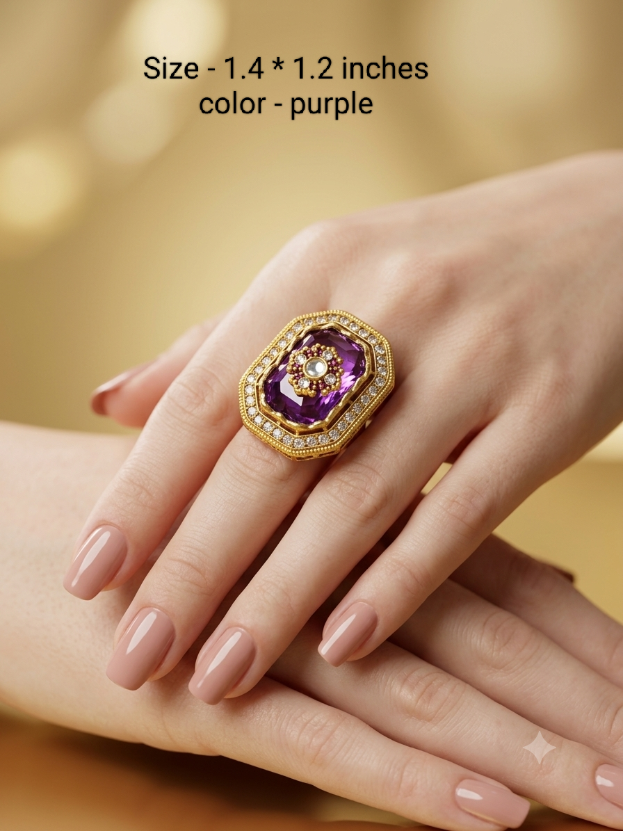Kundan Adjustable Finger Rings