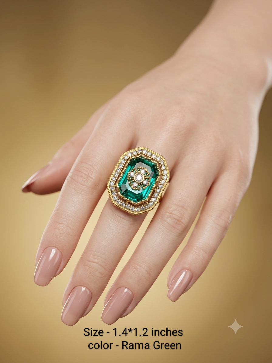 Kundan Adjustable Finger Rings