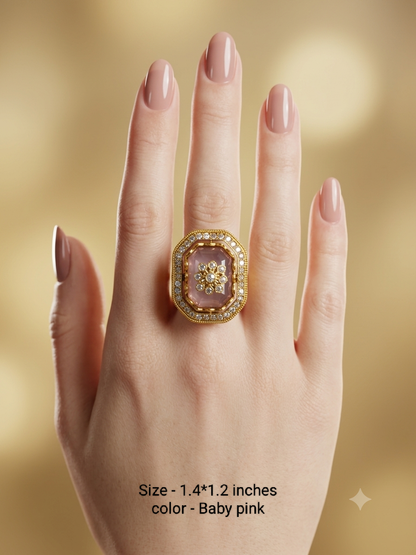 Kundan Adjustable Finger Rings