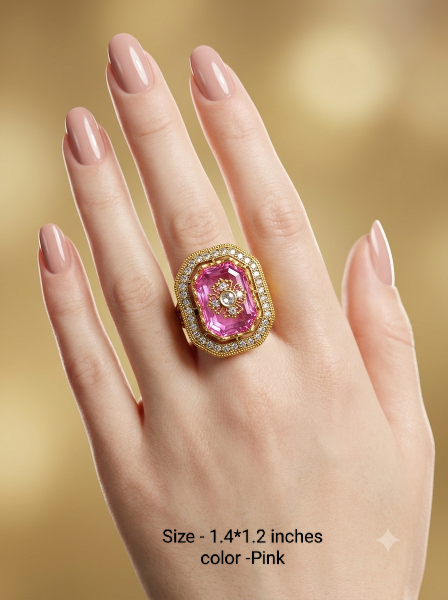 Kundan Adjustable Finger Rings