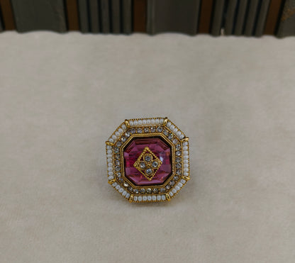 Kundan Adjustable Finger Rings