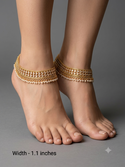 Gold Anklets Jhanjar Payal Alisa Jewellery