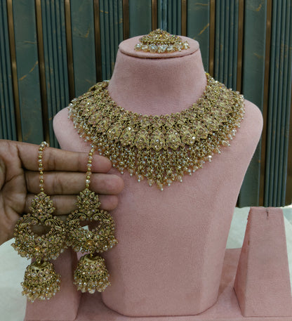 Antique Crystal Necklace Jewellery Shallu Set
