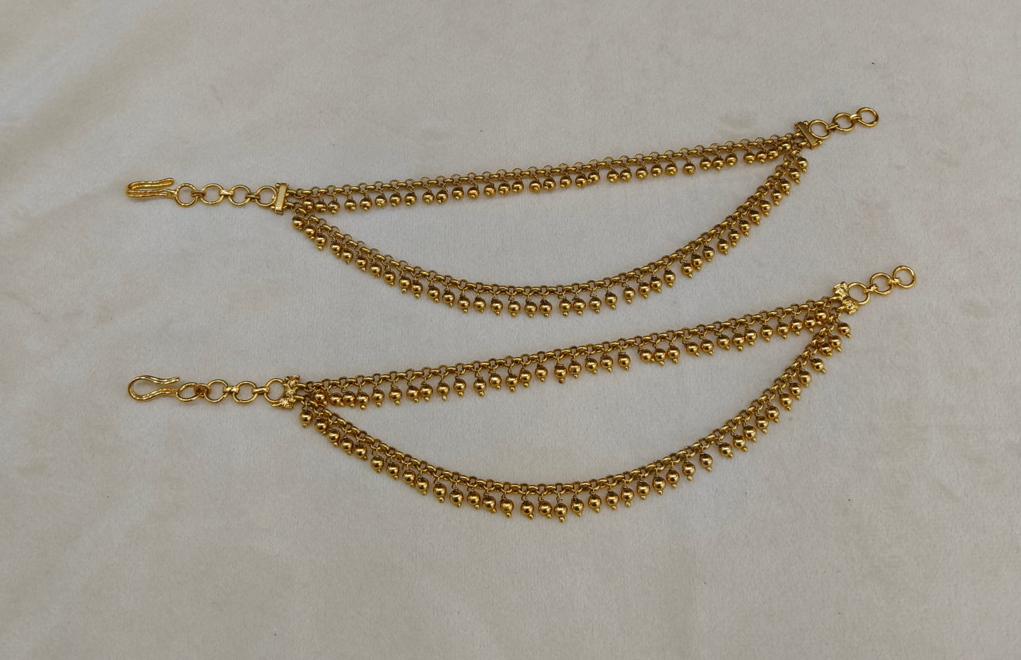 Gold Polki Sahare Earchains