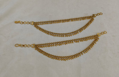 Gold Polki Sahare Earchains