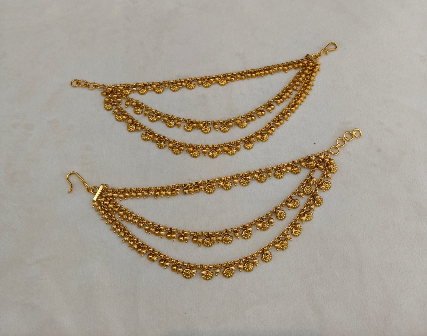 Gold Polki Sahare Earchains
