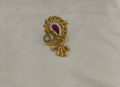 Gold Ruby Cocktail Finger Chober Rings