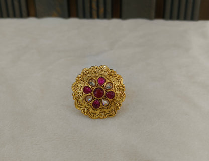Gold Ruby Cocktail Finger Chober Rings (Copy)