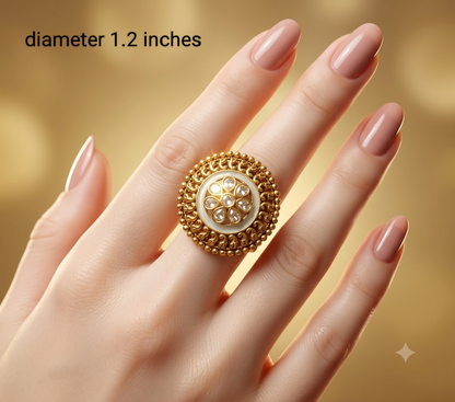 Gold Cocktail Finger Chober Rings