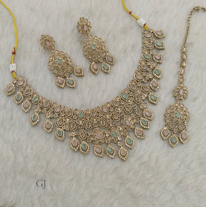 Antique Mint Pink  Ehan Necklace sets