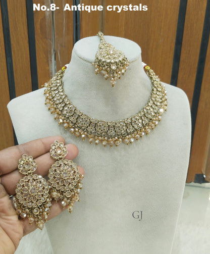 Antique Gold Indian jewelry ekta sets