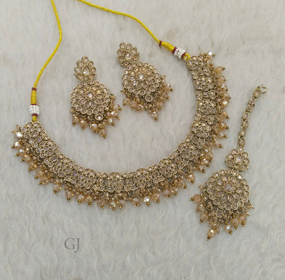 Antique Gold Indian jewelry ekta sets
