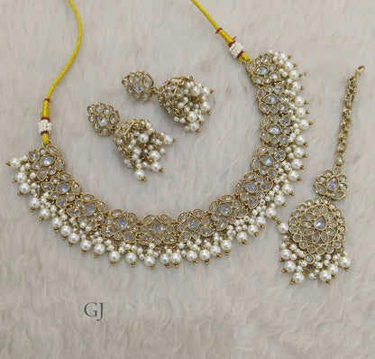 Antique White Necklace Fern sets