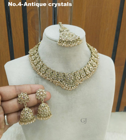 Antique Gold Indian jewelry ekta sets