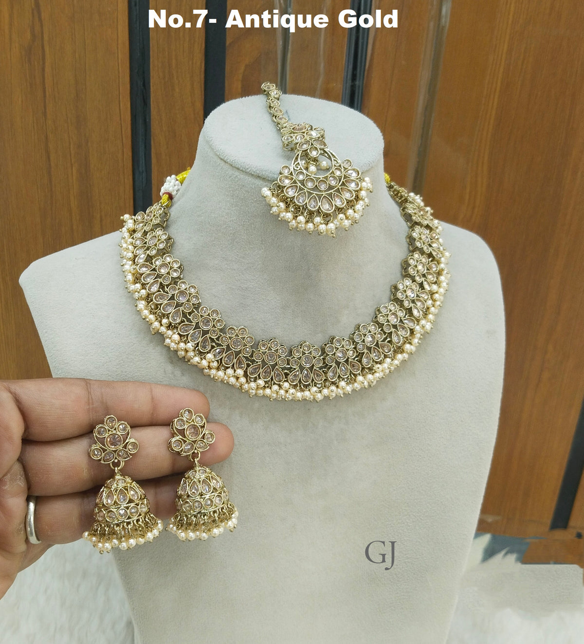 Antique Gold Indian jewelry ekta sets