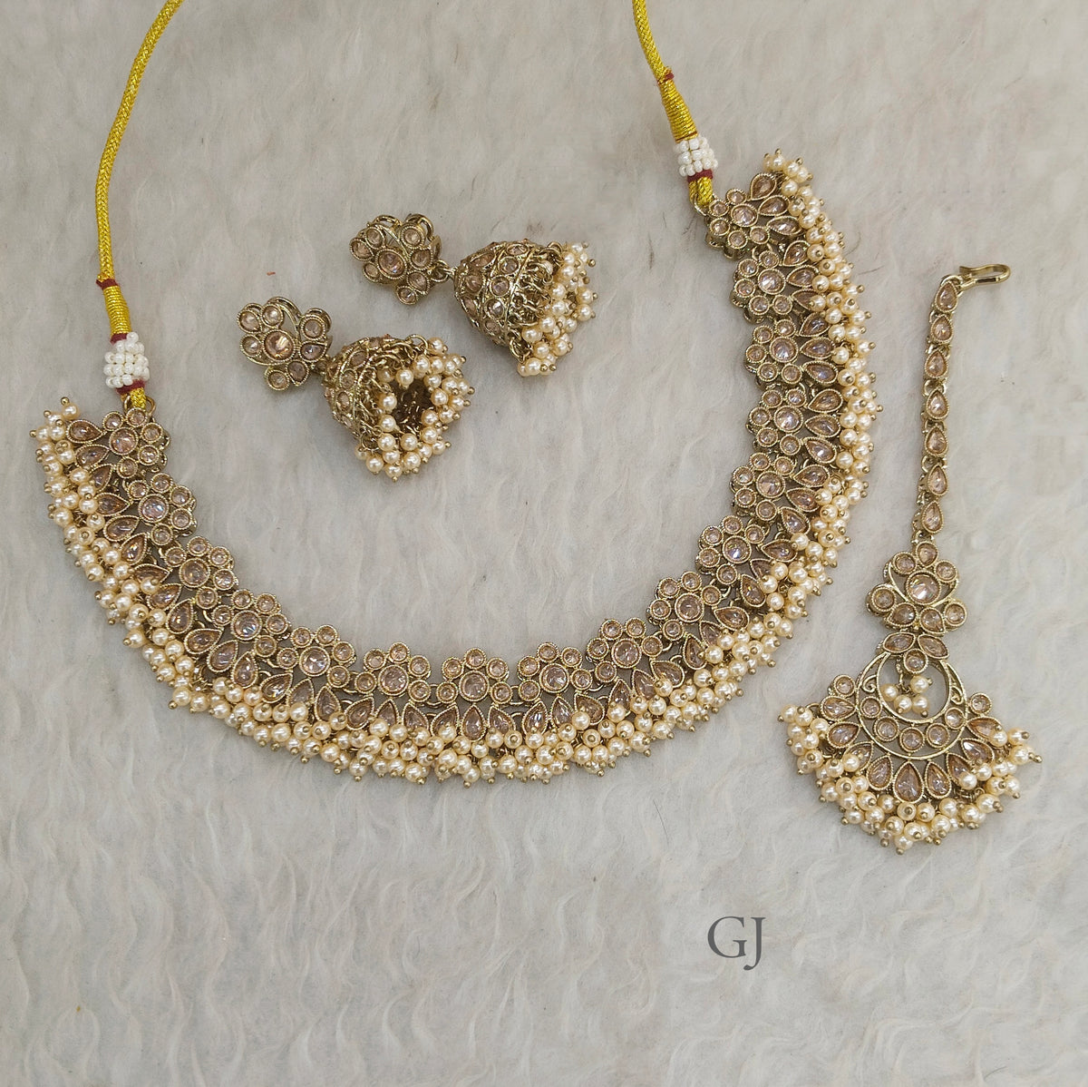 Antique Gold Indian jewelry ekta sets