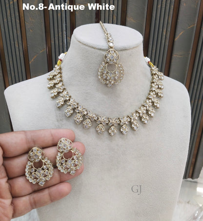 Antique White Necklace Chinu sets