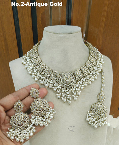 Antique White Necklace sumit sets