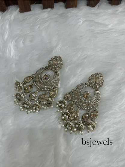 Antique Gold Bollywood Sarpunch Earrings
