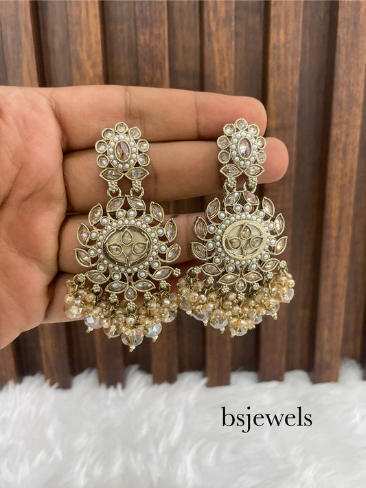 Antique Gold Bollywood Sarpunch Earrings