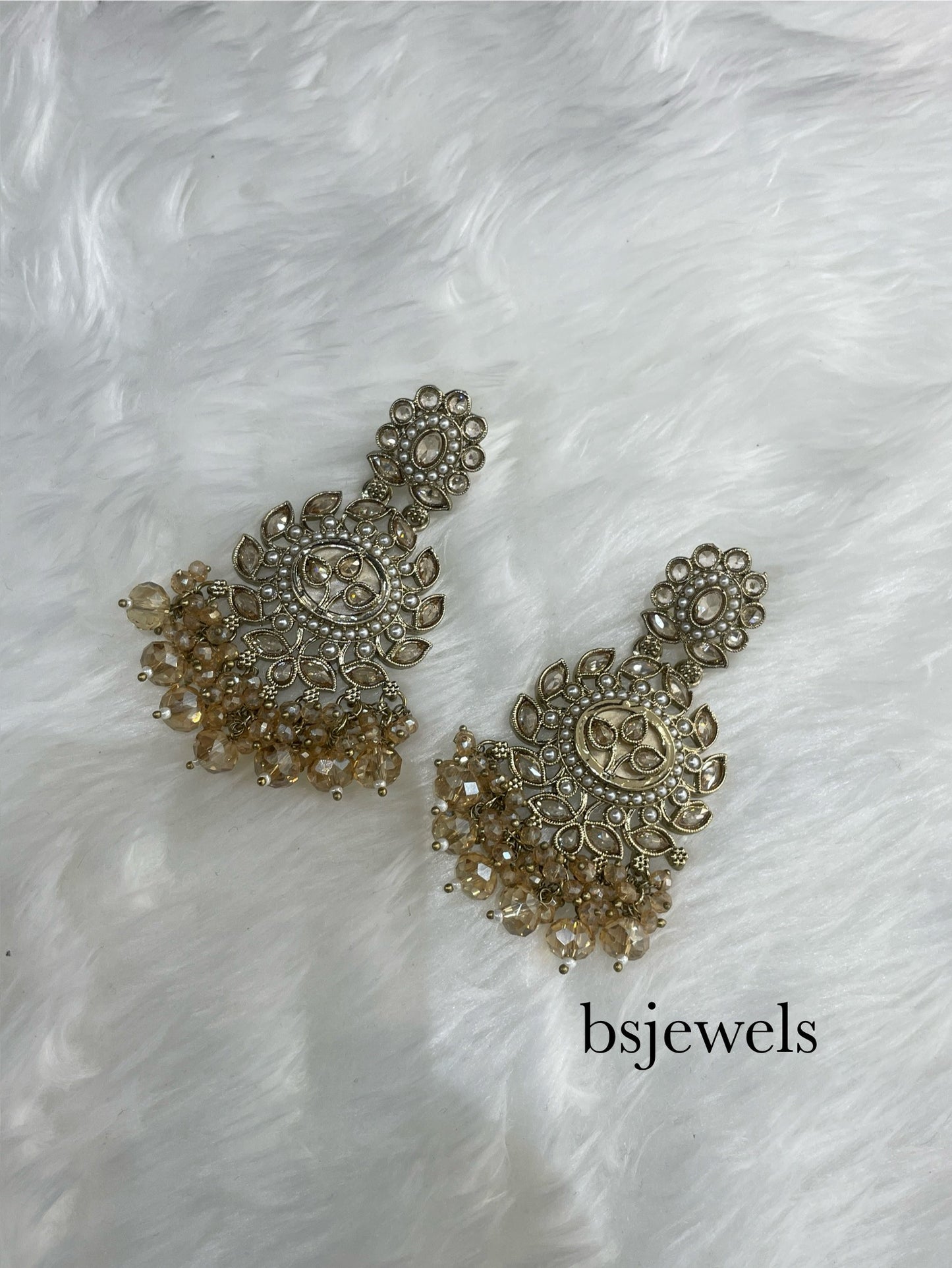 Antique Gold Bollywood Sarpunch Earrings