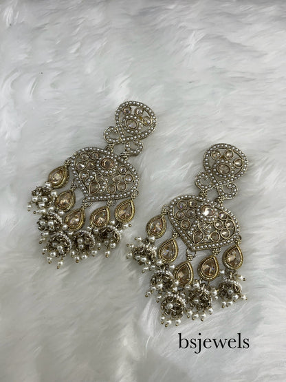 Antique Gold Bollywood Sarpunch Earrings