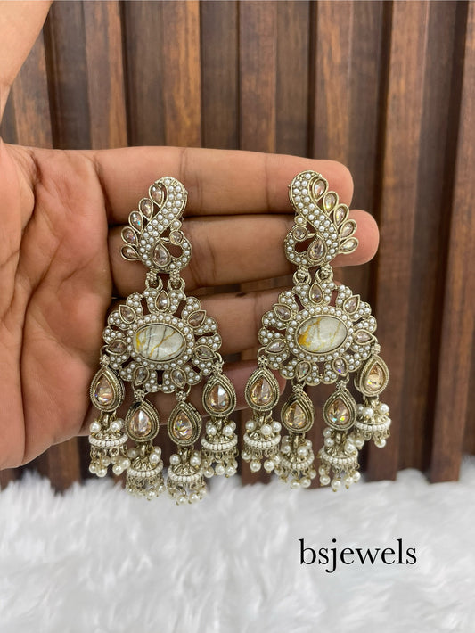 Antique Gold Bollywood Sarpunch Earrings