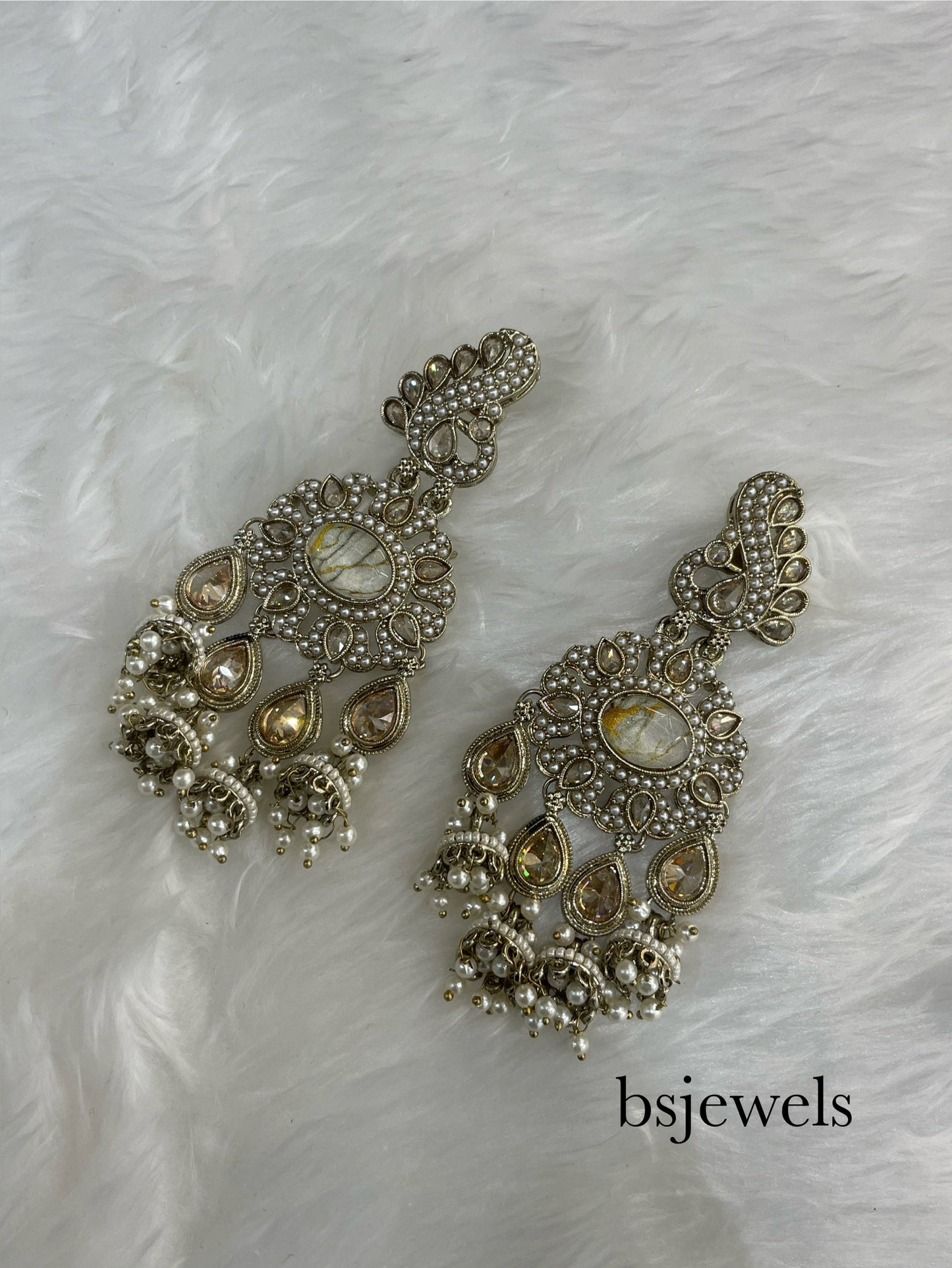 Antique Gold Bollywood Sarpunch Earrings