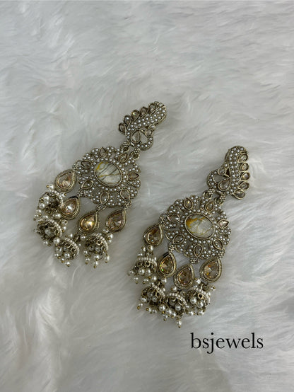 Antique Gold Bollywood Sarpunch Earrings