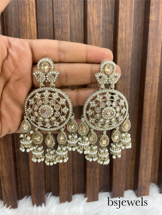 Antique Gold Bollywood Sarpunch Earrings