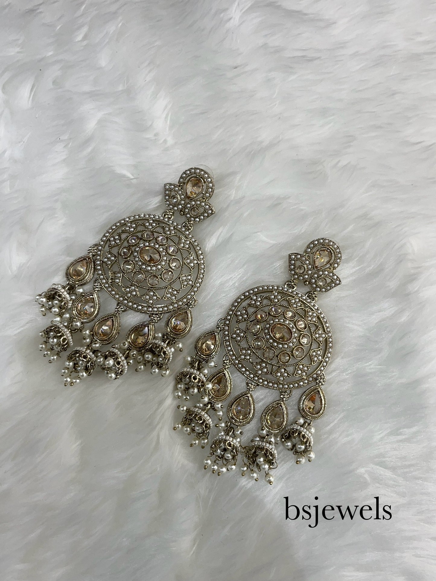Antique Gold Bollywood Sarpunch Earrings