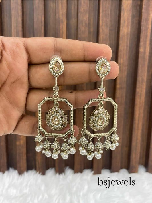 Antique Gold Bollywood Sarpunch Earrings