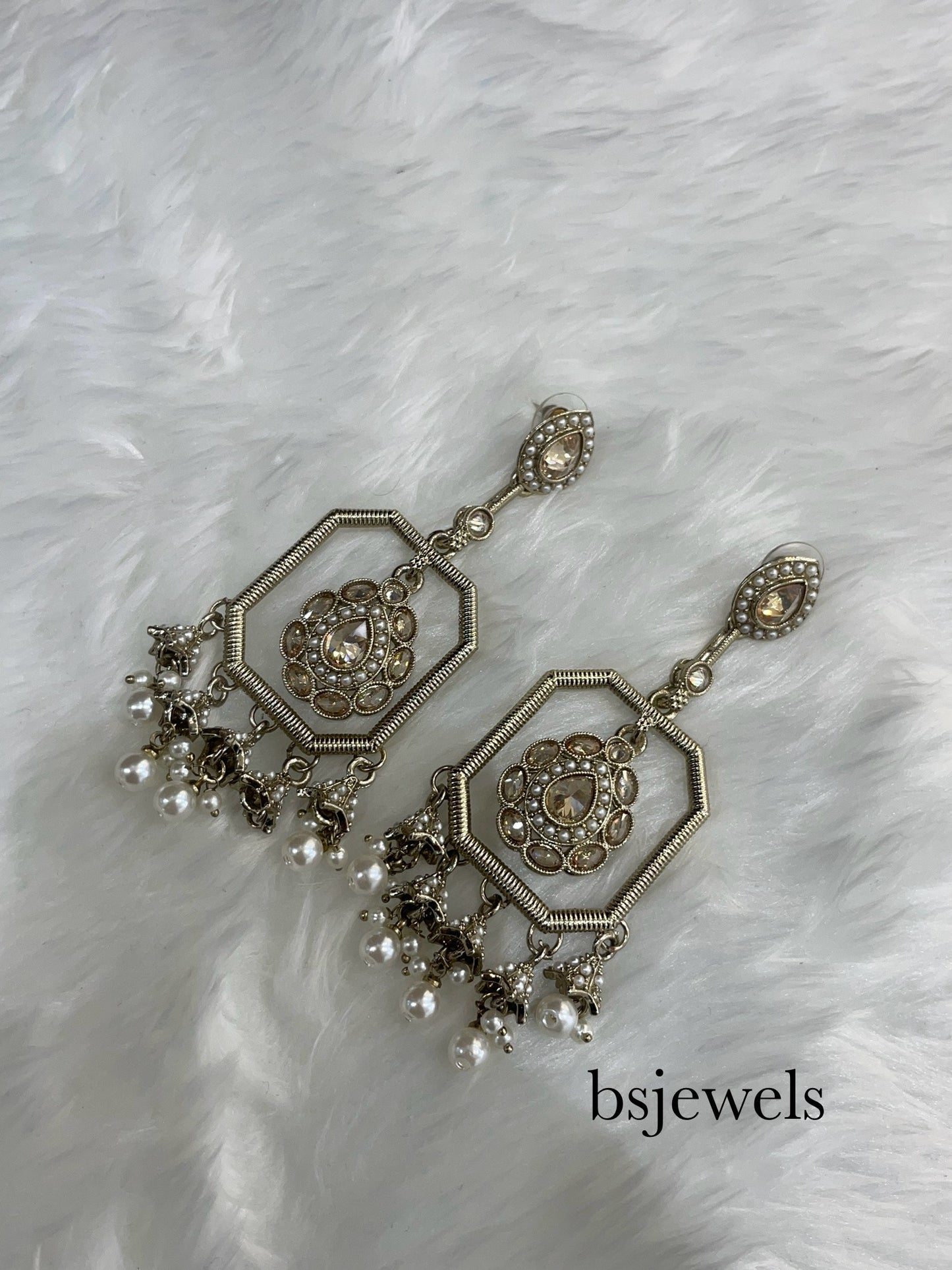 Antique Gold Bollywood Sarpunch Earrings