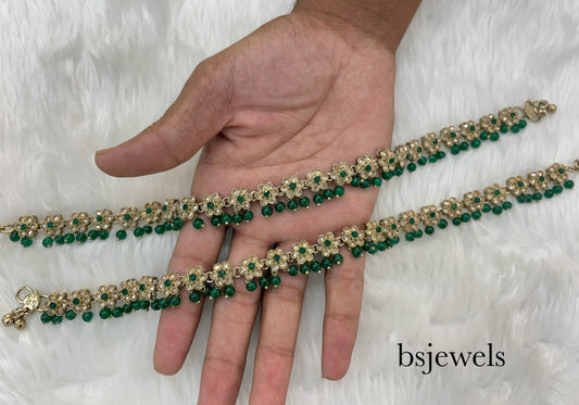 Antique Gold Anklets Jhanjar Payal Jewellery