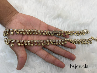 Antique Gold Anklets Jhanjar Payal Jewellery