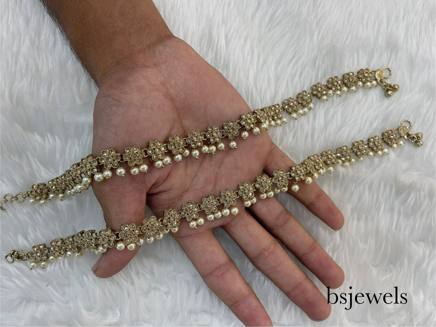 Antique Gold Anklets Jhanjar Payal Jewellery