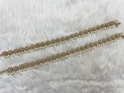 Antique Gold Anklets Jhanjar Payal Jewellery