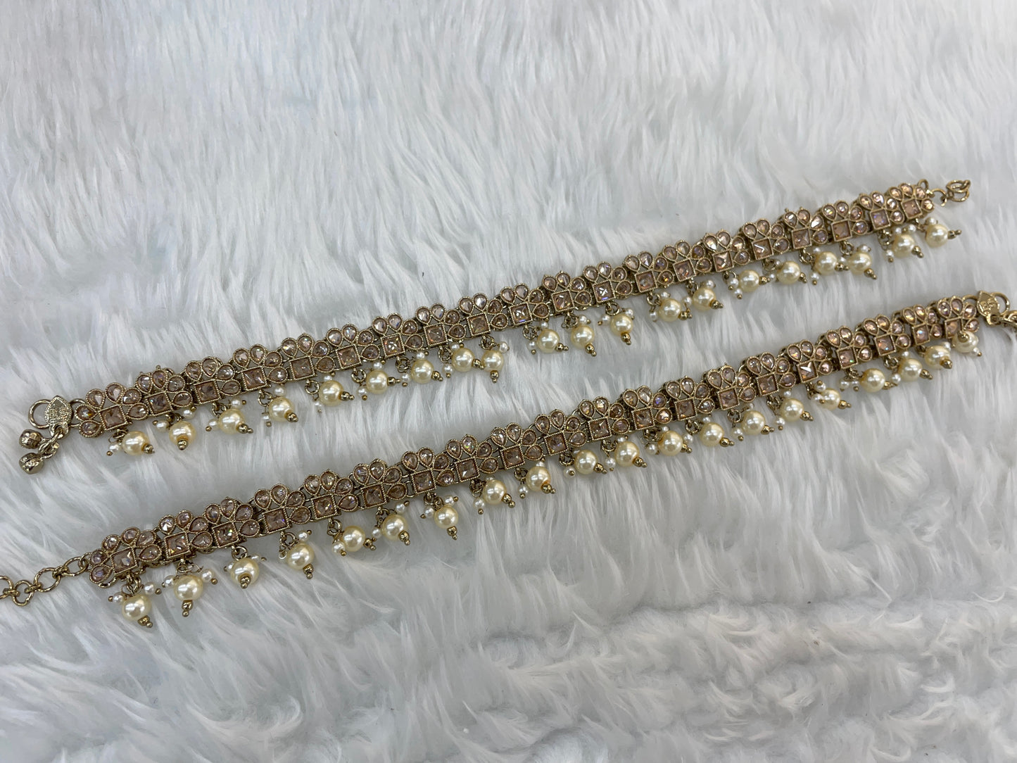 Antique Gold Anklets Jhanjar Payal Jewellery