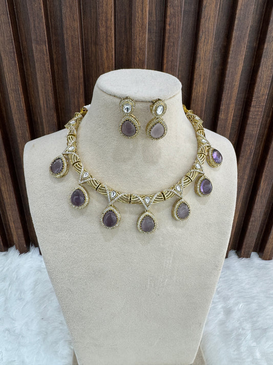 Grey Necklace Jewellery Emma Set